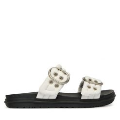 Klapki EMU Australia. Białe klapki damskie Emu Australia, bez wzorów, bez obcasa. Za 468.99 zł.