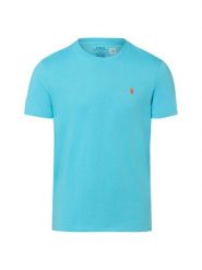 Polo Ralph Lauren Koszulka męska Mężczyźni Bawełna (100%) niebieski jednolity, M. Niebieskie koszulki polo męskie Polo Ralph Lauren, m, bez wzorów, z bawełny, bez ramiączek. Za 379.95 zł.