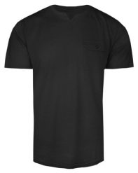 Męski T-Shirt (Koszulka) - Brave Soul - Czarny z Kieszonką. Czarne t-shirty męskie Brave Soul, na lato, l, bez wzorów, z bawełny, bez kołnierzyka. Za 45.00 zł.
