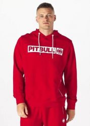 Bluza sportowa męska Pitbull West Coast Hooded Hilltop Terry Group. Czerwone bluzy sportowe męskie PITBULL, bez wzorów, z bawełny, sportowe, bez kołnierzyka, bez ramiączek. Za 279.00 zł.