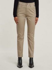 G-Star Spodnie chino w kolorze beżowym rozmiar: W27/L34. Brązowe spodnie materiałowe damskie G-Star, bez wzorów, retro, z podwyższonym stanem. Za 187.52 zł.