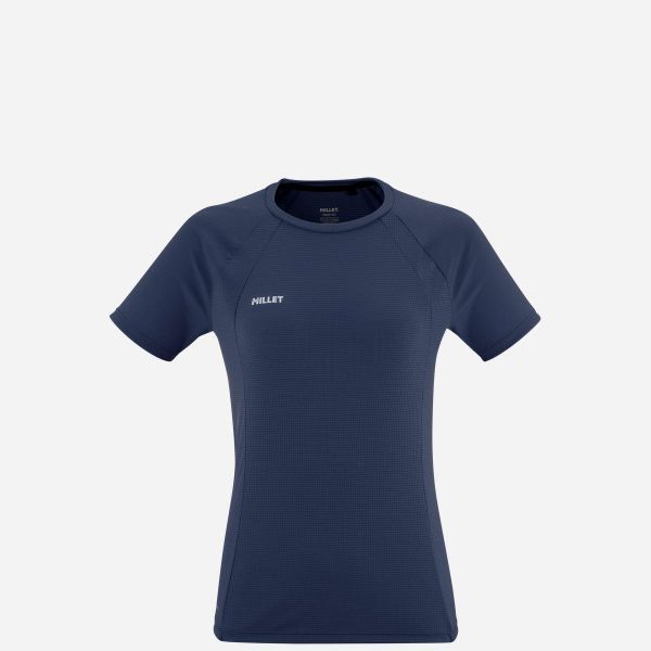 Koszulka damska z krótkim rękawem Millet Fusion active fit Polartec Power Dry. Niebieskie topy sportowe damskie Millet, s, bez wzorów, bez ramiączek. W wyprzedaży za 139.00 zł.
