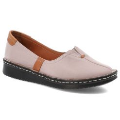 Półbuty damskie Artiker, naturalna skóra licowa z miękką cholewką wsuwaną konstrukcją, jasnobrązowe, 50C0342. Brązowe półbuty damskie Artiker, bez wzorów, ze skóry, biznesowe, bez obcasa. Za 179.00 zł.