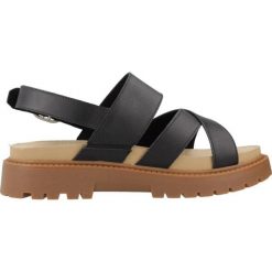 Sandały Timberland Model Clairemont Way Cross S Kolor Czarny. Czarne sandały damskie Timberland, bez wzorów, z materiału, bez obcasa. Za 383.00 zł.
