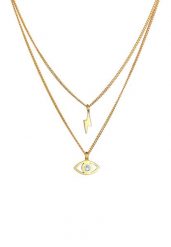 Elli Damski wisiorek Evil Eye, Piorun kryształami w srebrze 925 sterling silver Naszyjniki 1 ct. Szare naszyjniki damskie Elli, na co dzień, srebrne. Za 248.99 zł.