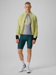4F Spodenki kolarskie z żelową wkładką męskie - zielone XL. Zielone szorty męskie 4f, bez wzorów, z dzianiny. Za 249.99 zł.