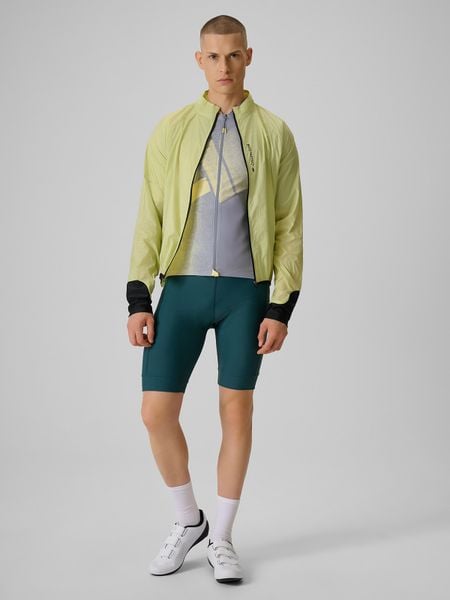 4F Spodenki kolarskie z żelową wkładką męskie - zielone XL. Zielone szorty męskie 4f, bez wzorów, z dzianiny. Za 249.99 zł.
