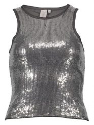 ONLY Top w kolorze srebrnym rozmiar: S. Szare topy damskie Only, s, bez wzorów, bez kołnierzyka. Za 37.03 zł.