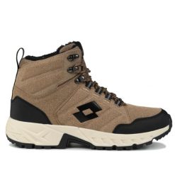 Buty męskie zimowe trekkingowe ocieplane Lotto KETCHAM. Brązowe buty trekkingowe męskie Lotto, na zimę, bez zapięcia. W wyprzedaży za 199.00 zł.
