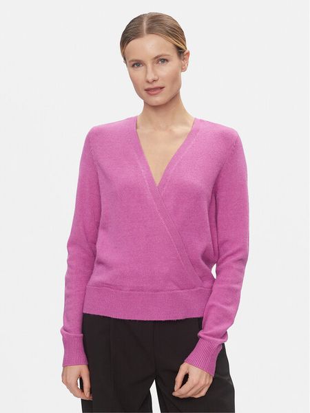 Vila Sweter Ril 14092042 Fioletowy Regular Fit. Fioletowe swetry klasyczne damskie Vila, s, z wiskozy, bez kołnierzyka. Za 119.99 zł.