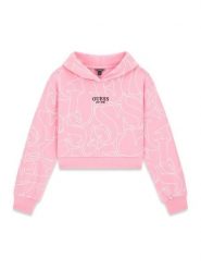 Guess Kids Sweter 183842 Różowy Classic Fit. Czerwone swetry dziewczęce Guess Kids, z aplikacjami, bez kołnierzyka. Za 214.99 zł.