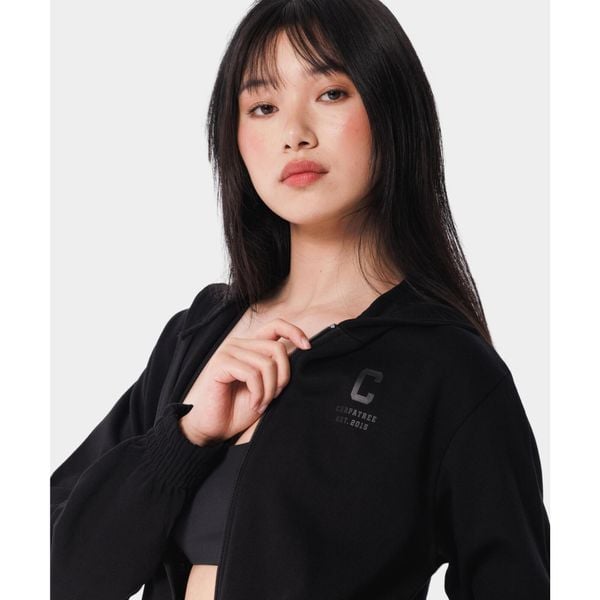 Rozpinana bluza sportowa dla kobiet Carpatree Varsity Chic. Czarne bluzy bez kaptura damskie Carpatree. Za 269.99 zł.