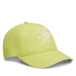 Czapka z daszkiem Tommy Hilfiger. Zielone czapki z daszkiem damskie Tommy Hilfiger, bez wzorów. Za 209.99 zł.