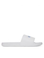 Tommy Hilfiger Klapki Hilfiger Print Tumble Pool Slide FM0FM05505 Biały. Białe klapki i japonki męskie Tommy Hilfiger, ze skóry. Za 139.99 zł.