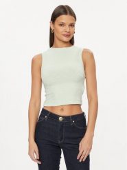 Guess Bluzka Ofelia W4GP52 KBYN0 Zielony Regular Fit. Zielone bluzki damskie Guess, xl, z aplikacjami, z syntetyku, bez ramiączek. Za 219.99 zł.