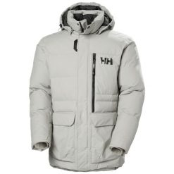 Kurtka narciarska Helly Hansen Tromsoe. Brązowe kurtki męskie Helly Hansen, bez wzorów, sportowe, bez kaptura. W wyprzedaży za 1,212.00 zł.