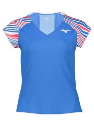 Mizuno Koszulka sportowa w kolorze niebieskim rozmiar: S. Niebieskie bluzki sportowe damskie Mizuno, s, bez wzorów, z materiału, bez ramiączek. Za 61.46 zł.