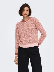 JDY Sweter w kolorze łososiowym rozmiar: XS. Pomarańczowe swetry klasyczne damskie JDY, xs, bez kołnierzyka. Za 149.95 zł.