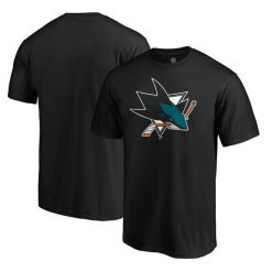 Koszulka z krótkim rękawem Fanatics NHL Sharks Essential, czarna, rozmiar M. Czarne t-shirty damskie FANATICS, m, bez wzorów, bez kołnierzyka. Za 252.00 zł.