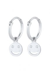 Elli Damskie kreole Trend z kryształami cyrkonii w srebrze 925 Sterling Silver Kolczyki 1 ct. Szare kolczyki damskie Elli, z cyrkonią, pozłacane. Za 333.99 zł.