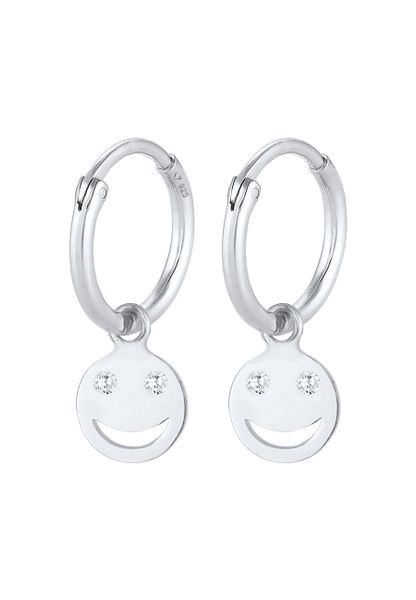 Elli Damskie kreole Trend z kryształami cyrkonii w srebrze 925 Sterling Silver Kolczyki 1 ct. Szare kolczyki damskie Elli, z cyrkonią, pozłacane. Za 333.99 zł.