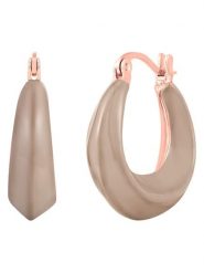 Yokoamii Pozłacane kolczyki-kreole rozmiar: onesize. Brązowe kolczyki damskie Yokoamii, metalowe. Za 34.99 zł.