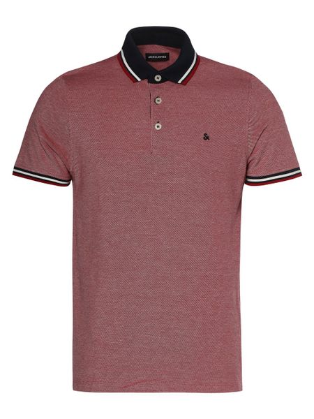 Jack & Jones koszulka polo Mężczyźni Bawełna czerwony, M. Czerwone koszulki polo męskie Jack & Jones, m, bez wzorów, z bawełny, bez ramiączek. Za 149.95 zł.