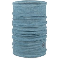 Komin na szyję dziecięcy BUFF z wełną merino lightweight. Niebieskie szaliki dziecięce Buff, z wełny, bez ramiączek. Za 129.90 zł.