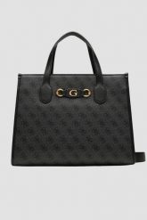 GUESS Szara torebka Izzy 2 Compartment. Szare torebki klasyczne damskie Guess, z aplikacjami, ze skóry ekologicznej, bez dodatków. W wyprzedaży za 493.99 zł.