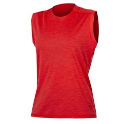 Damski tank top Endura SingleTrack. Czerwone topy sportowe damskie ENDURA, l, bez wzorów, z elastanu, bez ramiączek. Za 189.00 zł.