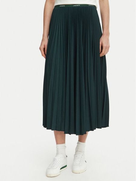 Lacoste Spódnica plisowana JF1402 Zielony ciemny Regular Fit. Zielone spódniczki damskie Lacoste, xl, bez wzorów, z syntetyku, plisowane. Za 789.99 zł.