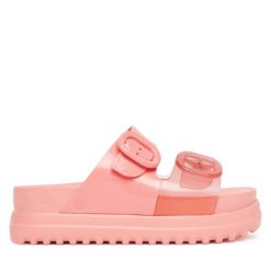 Klapki Melissa. Pomarańczowe klapki damskie Melissa, bez wzorów, bez obcasa. Za 249.99 zł.