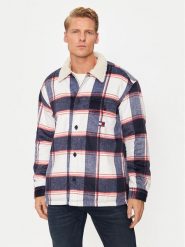 Tommy Jeans Kurtka przejściowa Sherpa DM0DM19652 Granatowy Regular Fit. Niebieskie kurtki męskie Tommy Jeans, l, bez wzorów, z jeansu, bez kaptura. Za 489.99 zł.