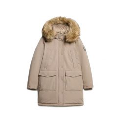 Parka z sztucznego futra damska Superdry Everest. Brązowe parki damskie Superdry., na zimę, bez wzorów. Za 851.75 zł.