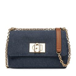Torebka Furla. Niebieskie torebki klasyczne damskie Furla, bez wzorów, wizytowe, bez kołnierzyka, bez ramiączek. Za 899.99 zł.