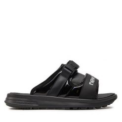 Klapki New Balance. Czarne klapki damskie New Balance, bez wzorów, bez obcasa. Za 149.99 zł.