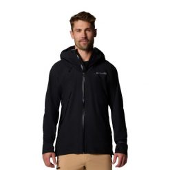 Kurtka softshell męska Columbia Northwest Explorer 3L Shell. Czarne kurtki męskie Columbia, l, bez wzorów, z softshellu, bez kaptura. Za 799.99 zł.