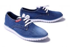 ARTIKER RELAKS 52C0204 jeans, półbuty damskie. Niebieskie półbuty damskie Artiker Relaks, bez wzorów, z jeansu, bez obcasa. Za 117.45 zł.