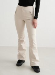 Damskie spodnie softshellowe z polarem, hydrofobowe Stretch kawa z mlekiem. Białe spodnie materiałowe damskie Aim'n, bez wzorów, z elastanu, z podwyższonym stanem. Za 814.00 zł.