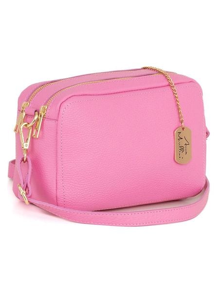 Anna Morellini Skórzana torebka "Pippa" w kolorze różowym - 25 x 16 x 6 cm rozmiar: onesize. Różowe torebki klasyczne damskie Anna Morellini, bez wzorów, z materiału, bez dodatków. Za 217.99 zł.