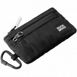 Portfel rowerowy na karty klucz z karabińczkiem Rockbros L002. Czarne portfele damskie ROCKBROS, bez wzorów. Za 49.90 zł.