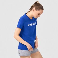 Koszulka damska Head Club Original. Niebieskie bluzki sportowe damskie HEAD, m, bez wzorów, z bawełny, bez ramiączek. Za 117.00 zł.