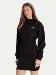 Guess Sukienka codzienna V5YK02 KCX22 Czarny Regular Fit. Czarne sukienki damskie Guess, na co dzień, xxs, z aplikacjami, z syntetyku, bez kołnierzyka, bez ramiączek, proste. Za 219.99 zł.