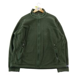 Kurtka polarowa męska Y2K Polartec zielona. Zielone kurtki męskie Patagonia, l, bez wzorów, z polaru, bez kaptura. Za 256.96 zł.