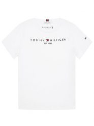 Tommy Hilfiger T-Shirt Essential KS0KS00210 Biały Regular Fit. Białe t-shirty chłopięce Tommy Hilfiger, bez wzorów, z bawełny, bez ramiączek. Za 99.99 zł.