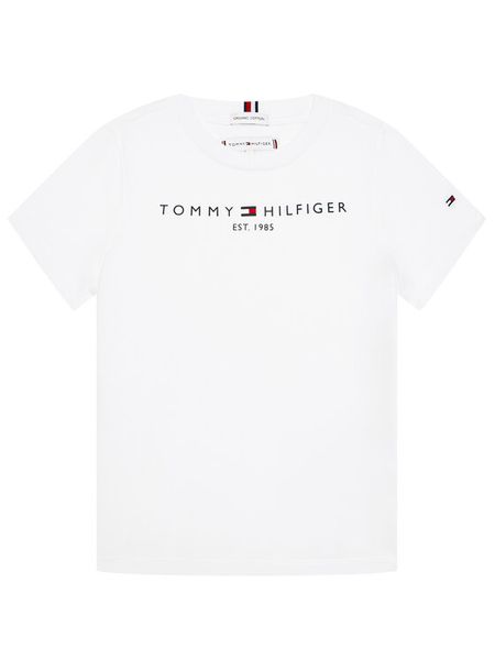Tommy Hilfiger T-Shirt Essential KS0KS00210 Biały Regular Fit. Białe t-shirty chłopięce Tommy Hilfiger, bez wzorów, z bawełny, bez ramiączek. Za 79.99 zł.