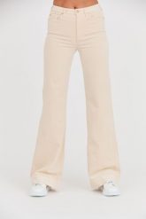 7 FOR ALL MANKIND Beżowe spodnie Modern Dojo Velvet. Brązowe spodnie materiałowe damskie 7 FOR ALL MANKIND, bez wzorów. W wyprzedaży za 599.99 zł.