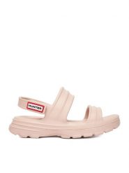 Hunter Sandały HUN8761 Różowy. Czerwone sandały damskie Hunter, bez wzorów, z syntetyku, bez obcasa, na płaskiej podeszwie. Za 139.99 zł.