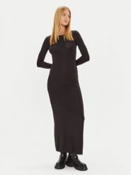 Gina Tricot Sukienka codzienna 24441 Czarny Slim Fit. Czarne sukienki damskie Gina Tricot, na co dzień, l, bez wzorów, z wiskozy, bez kołnierzyka, bez ramiączek, proste. Za 99.99 zł.