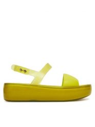 Melissa Sandały Float Platform 36066 Zielony. Zielone sandały damskie Melissa, bez wzorów, z tworzywa sztucznego, bez obcasa, na płaskiej podeszwie. Za 399.99 zł.